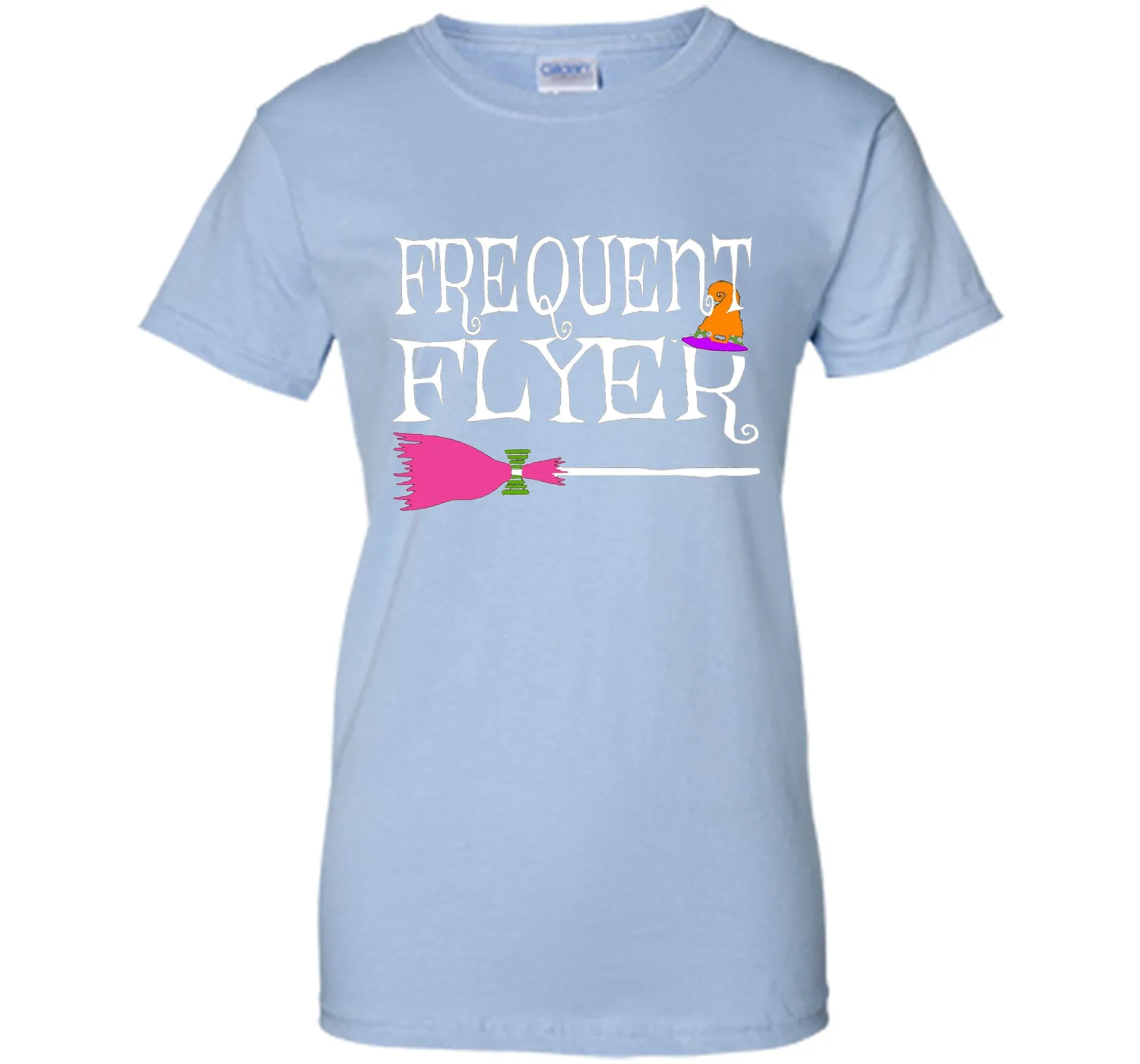 Frequent Flyer Witch Funny Cute Halloween T-Shirt