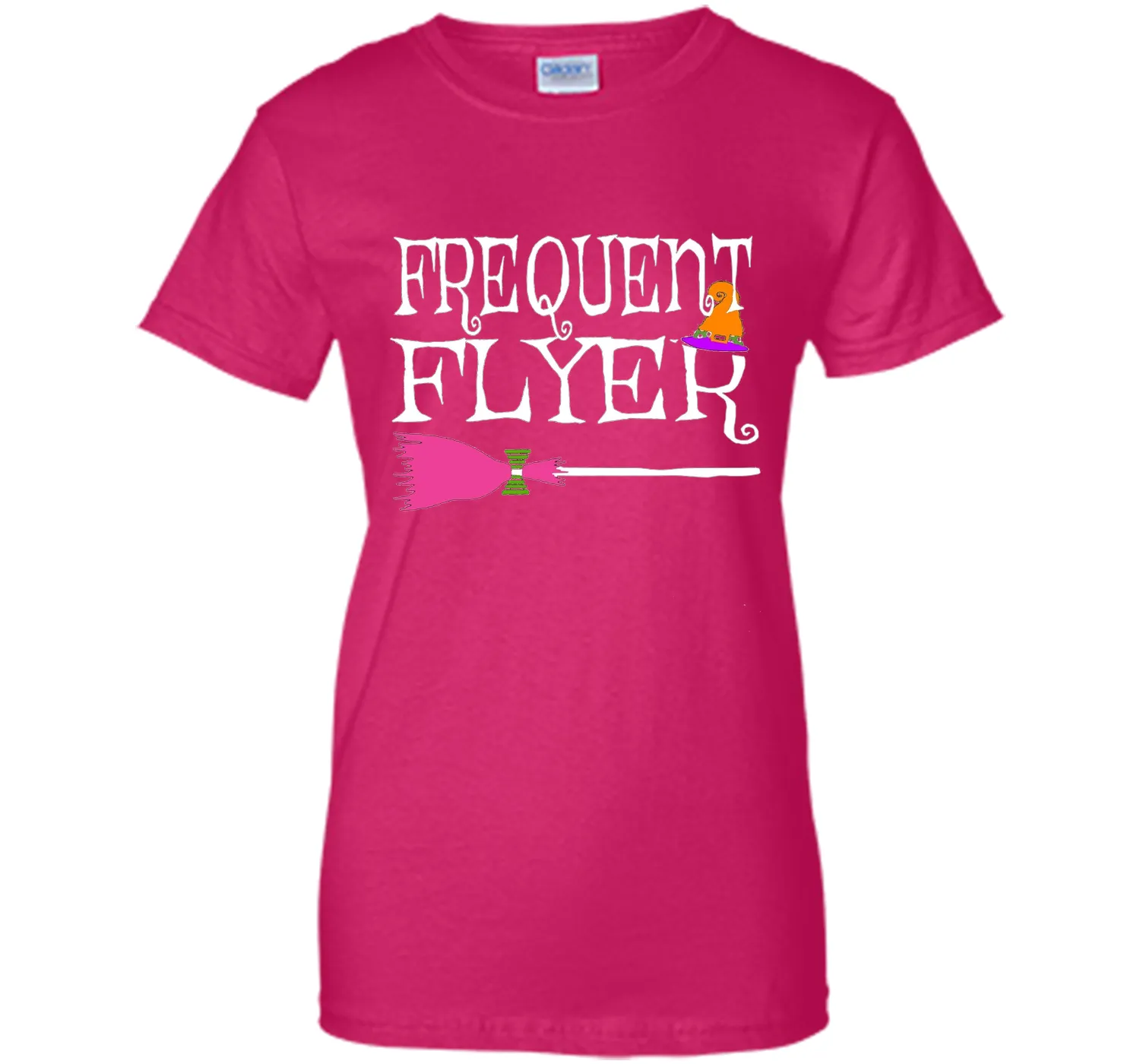 Frequent Flyer Witch Funny Cute Halloween T-Shirt