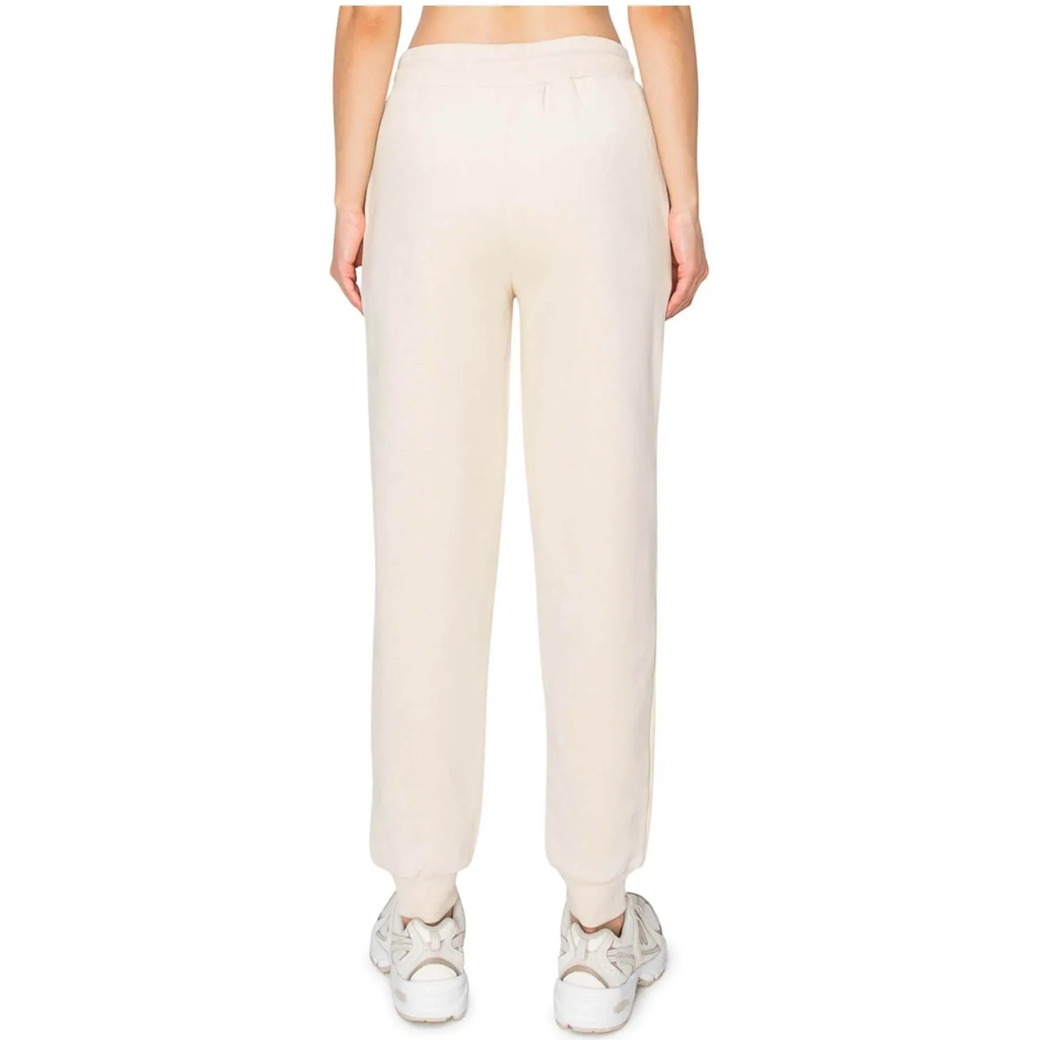 High Waisted Jogger Sweatpants With Los Angeles Embroidery - Oatmeal