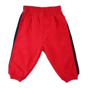 Koala Kids Red 2 Stripes Cotton Sweat Pants
