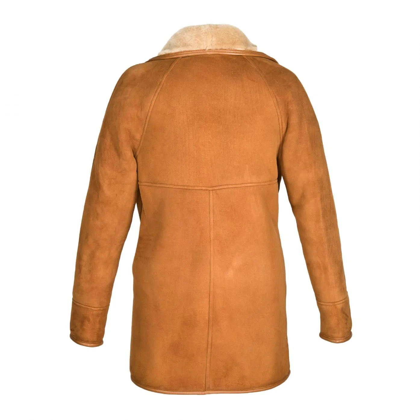 Ladies April Suede Sheepskin Coat - Tan