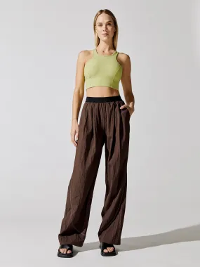 Leo Wide Leg Pants - Brown