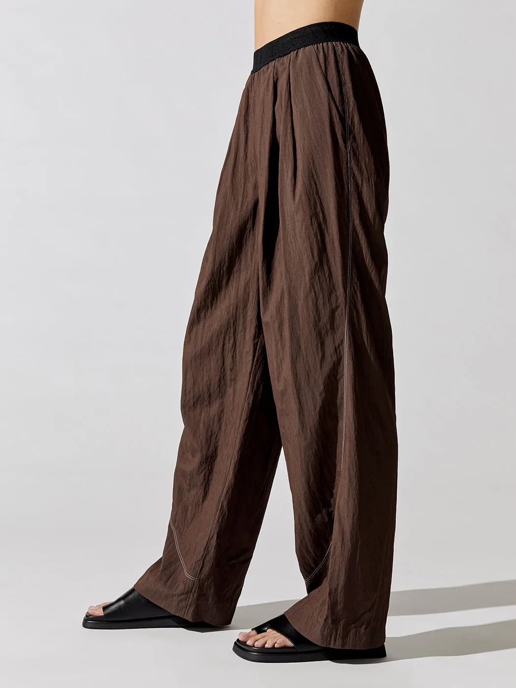 Leo Wide Leg Pants - Brown