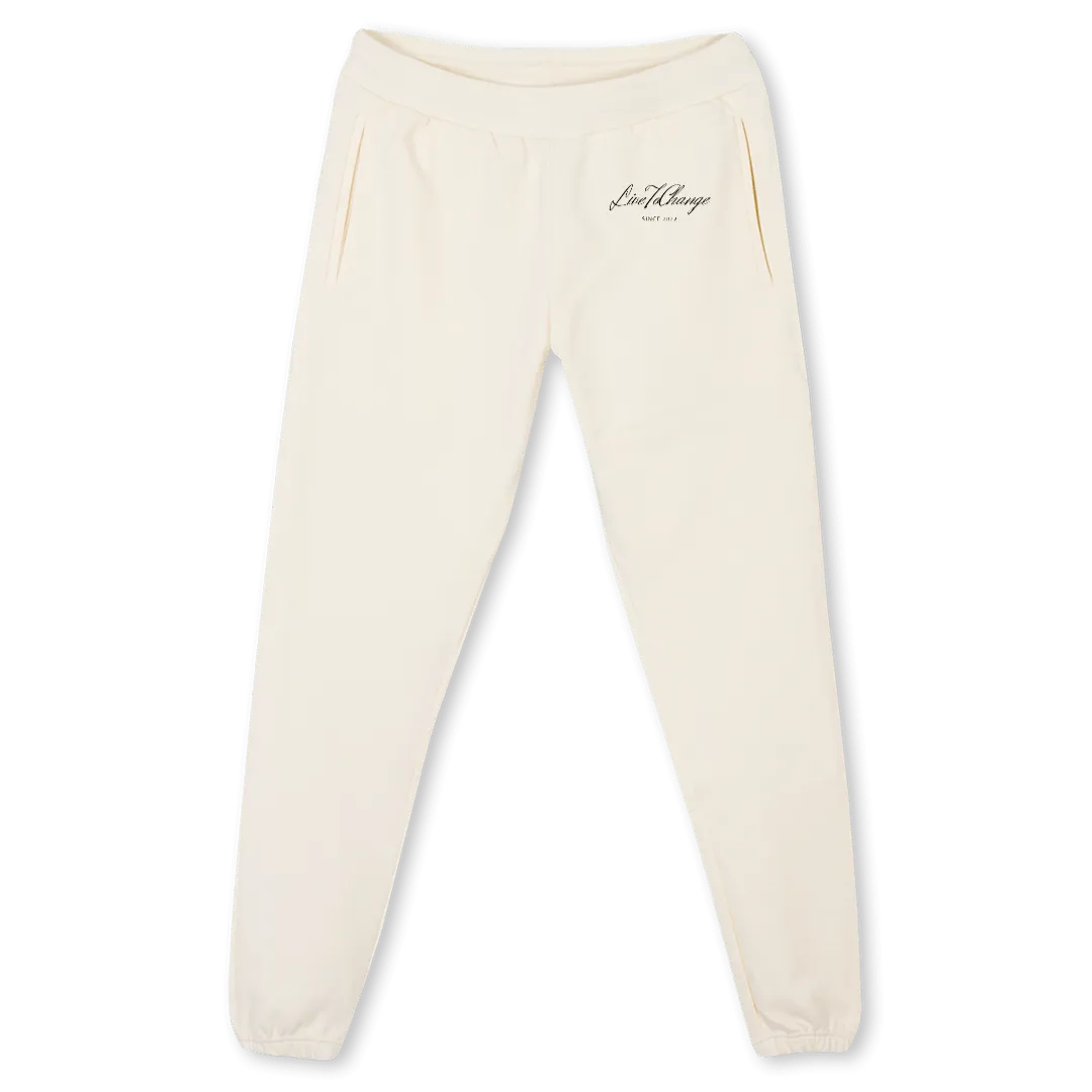 LIVETOCHANGE Cream Sweatpants.