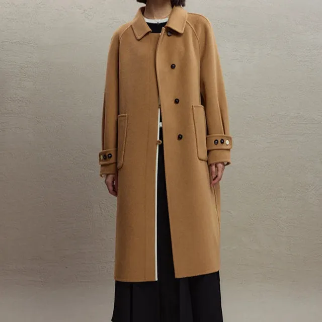 Long Cashmere Camel Coat | CAMILLE