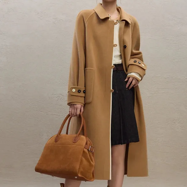 Long Cashmere Camel Coat | CAMILLE