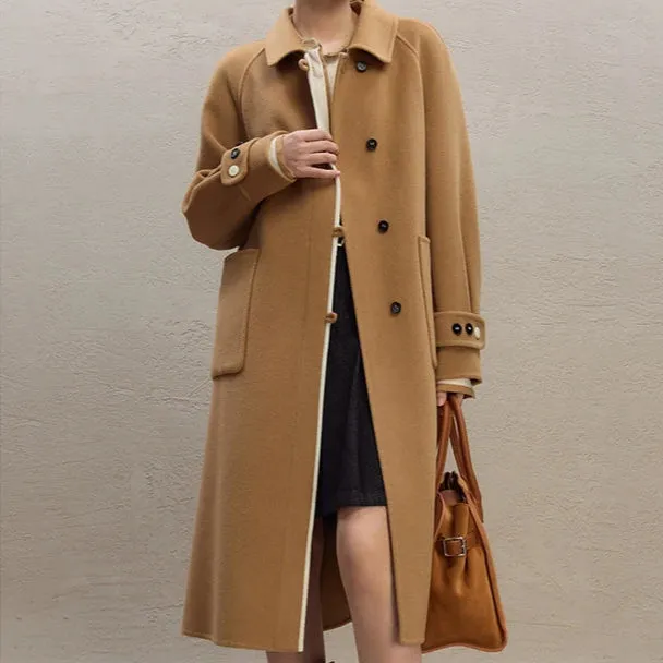 Long Cashmere Camel Coat | CAMILLE