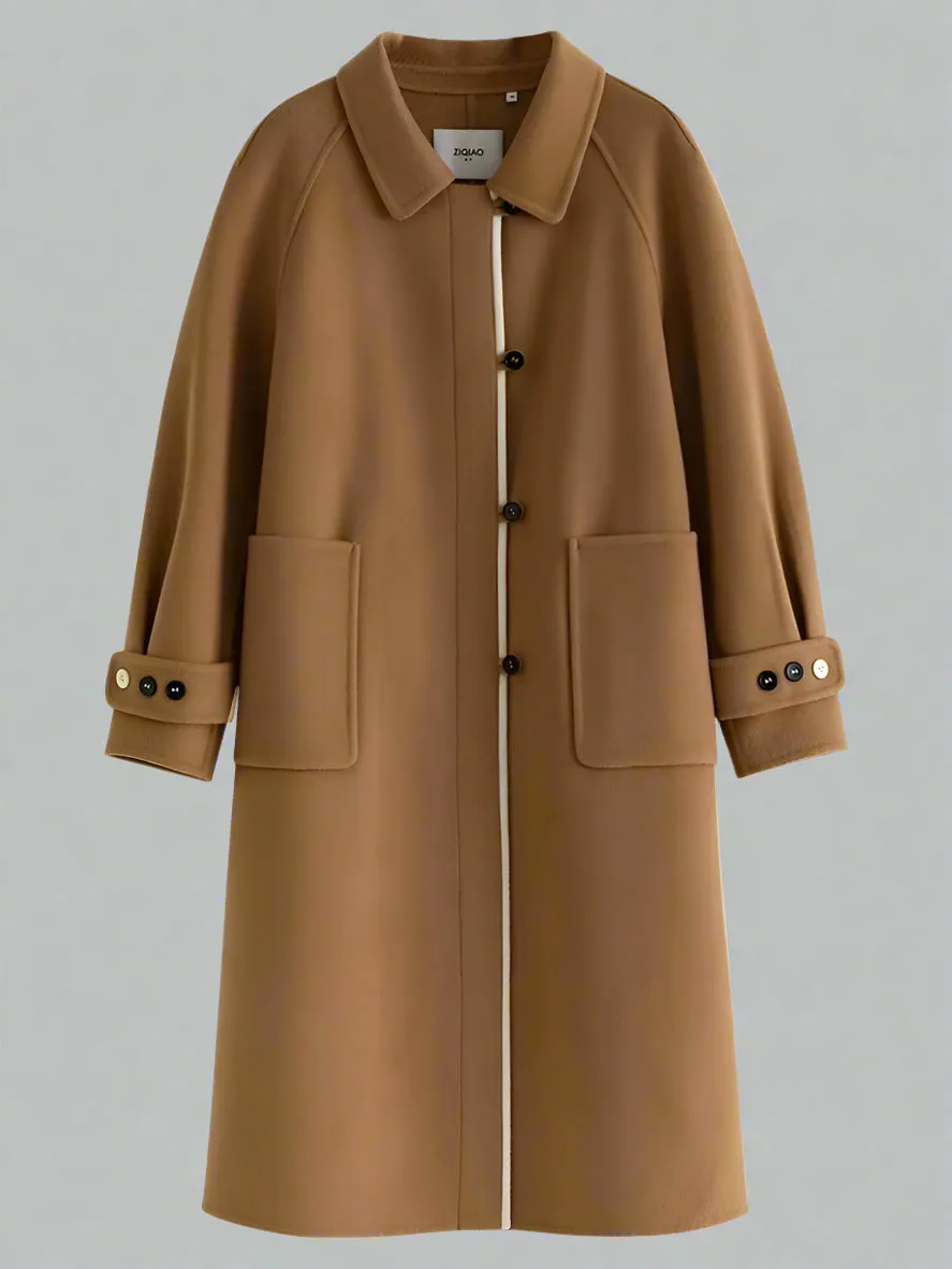 Long Cashmere Camel Coat | CAMILLE