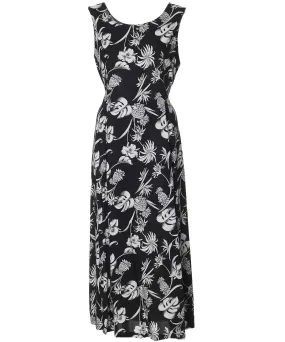 Long Hawaiian Dress Tie-Back Dream Garden