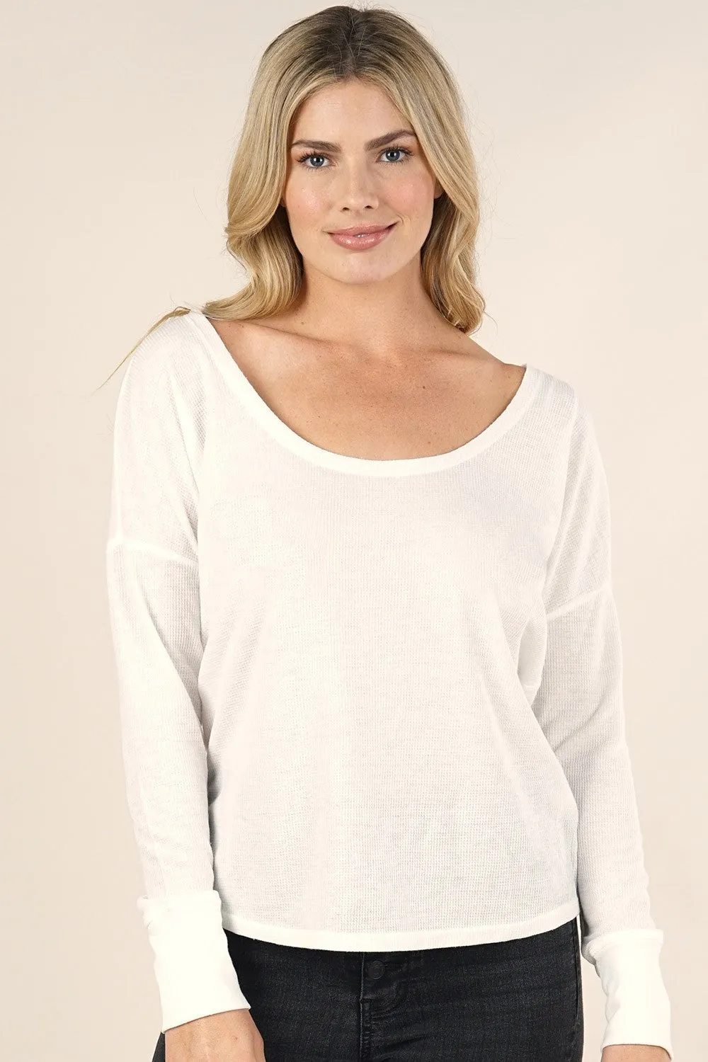 Long Sleeve Open Back Thermal