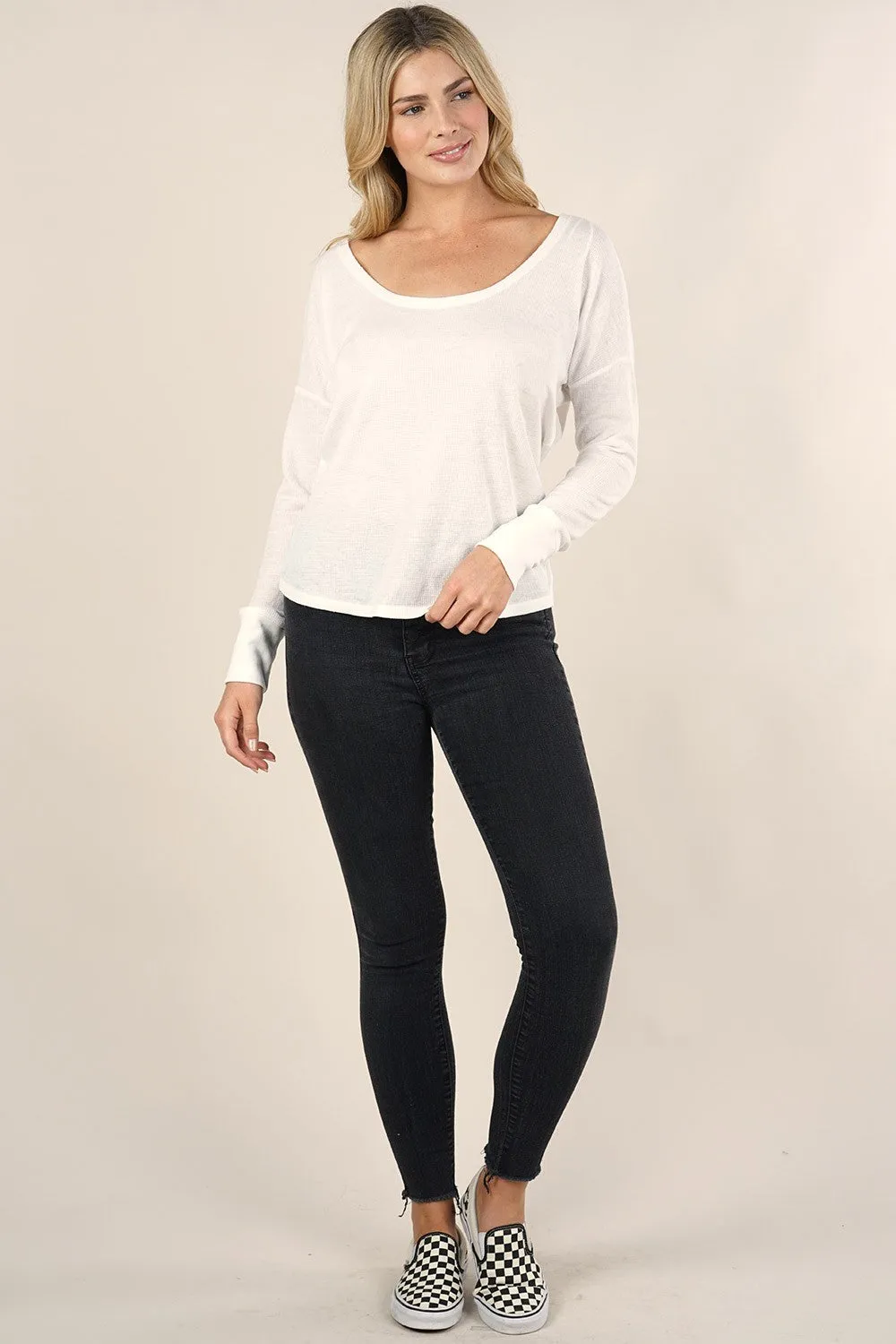 Long Sleeve Open Back Thermal
