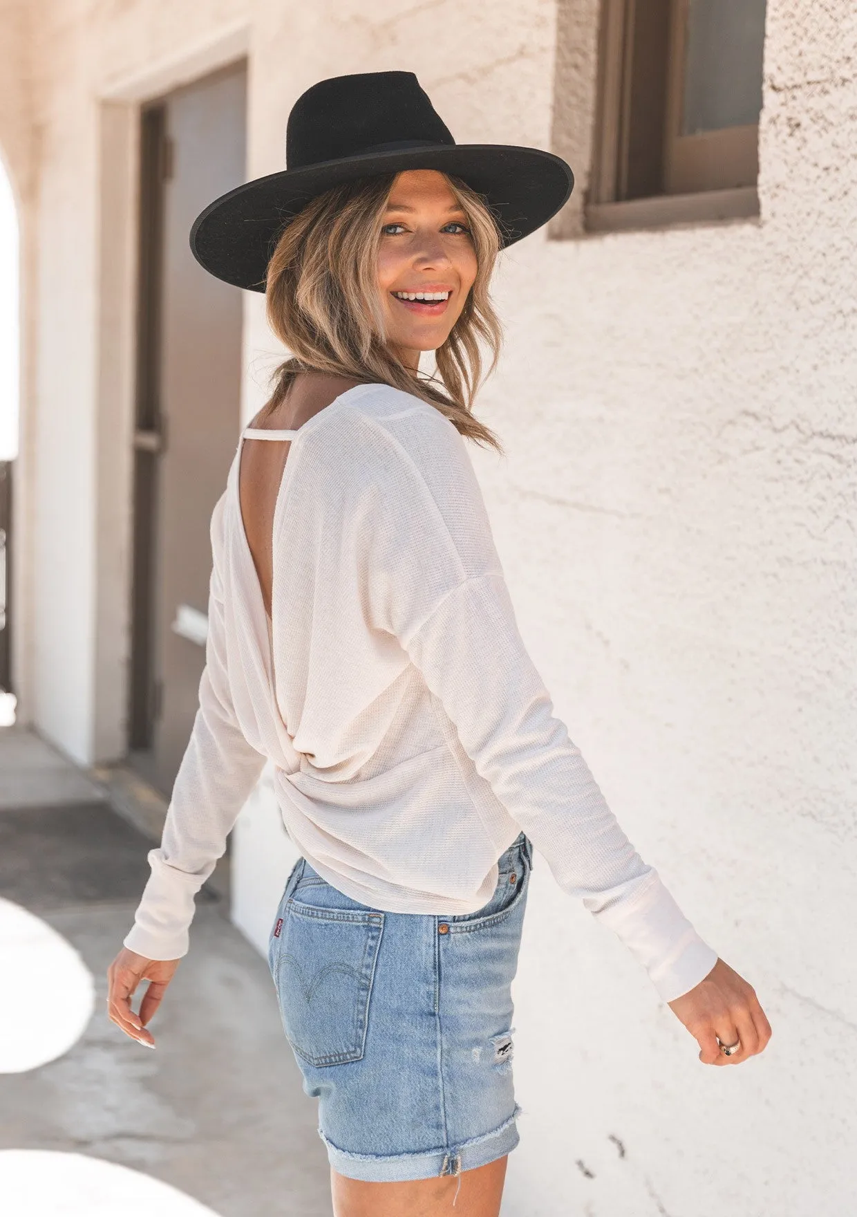 Long Sleeve Open Back Thermal