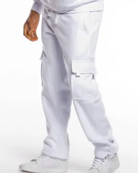 Men's Heavy Fleece Cargo Sweatpants – Warm Athletic Joggers with Pockets