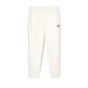 Men's Lacoste Tapered Leg Fleece Trackpants - White