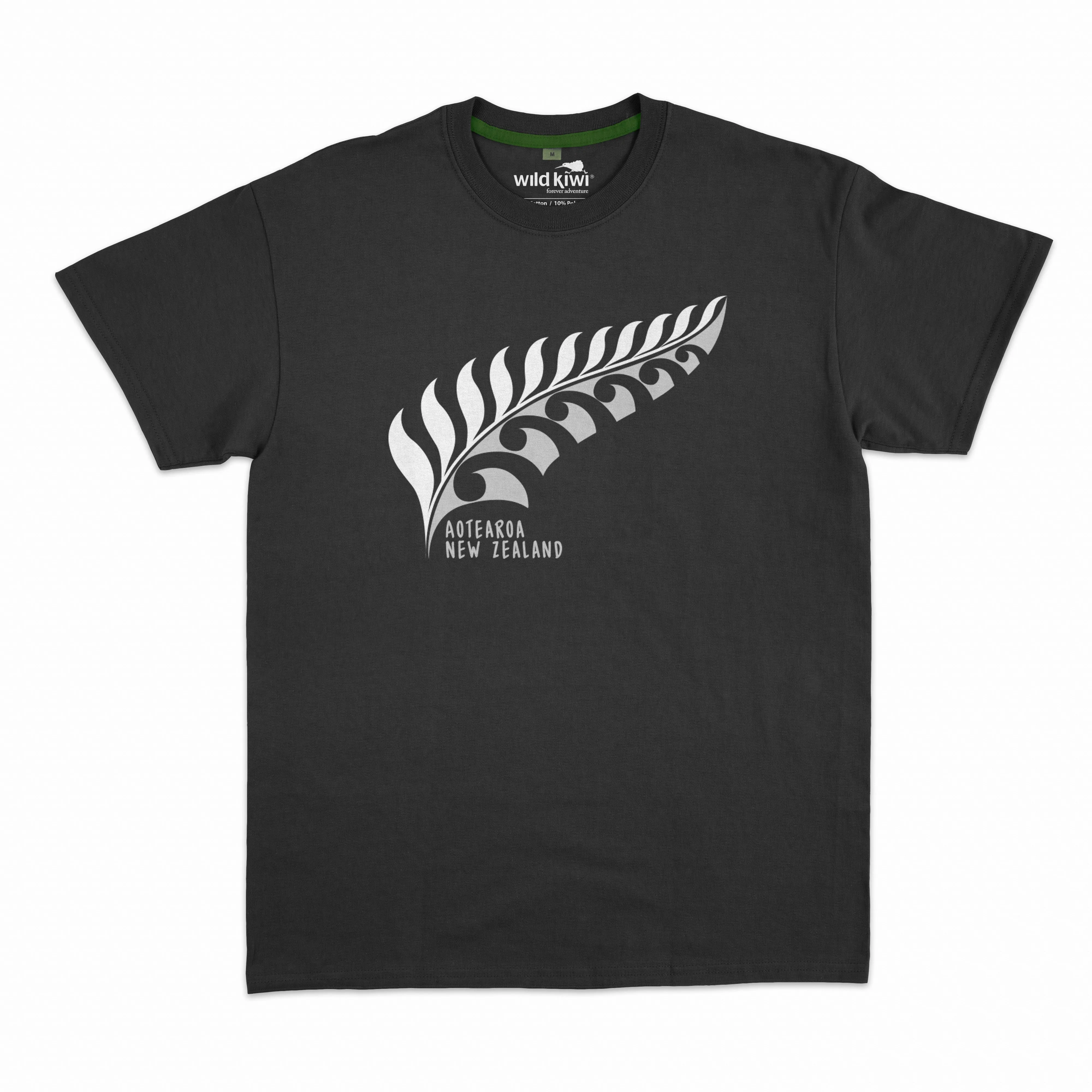 Mens New Zealand T Shirt - Silver Fern