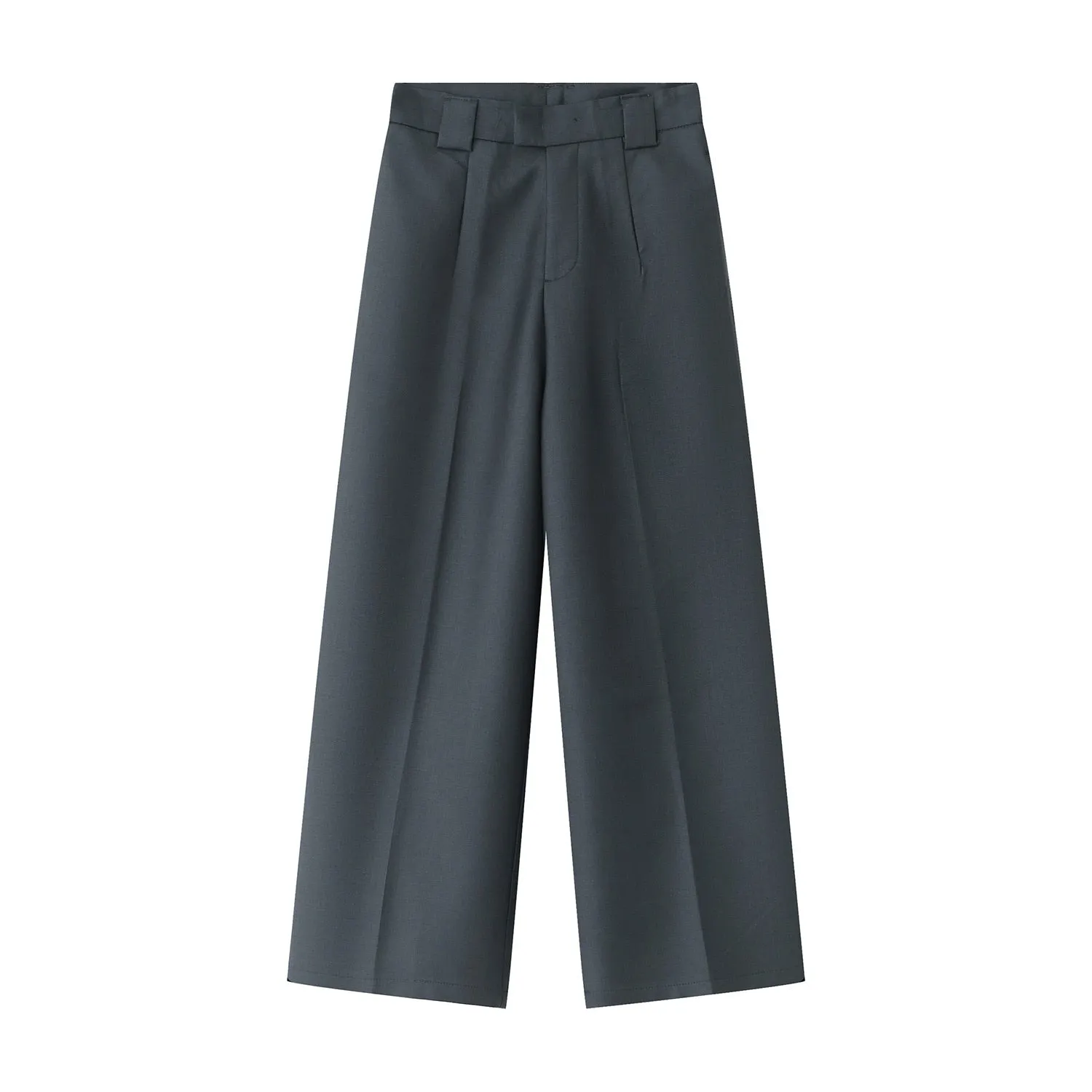 Men's Pants Wear Spring New Casual Trousers Medium Waist Male Trousers Loose Wide Legs Simple  Solid Color