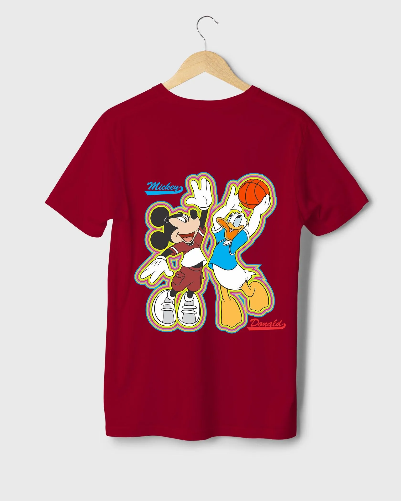 Mens Regular Tshirt Cartoon Disney Micky & Donald