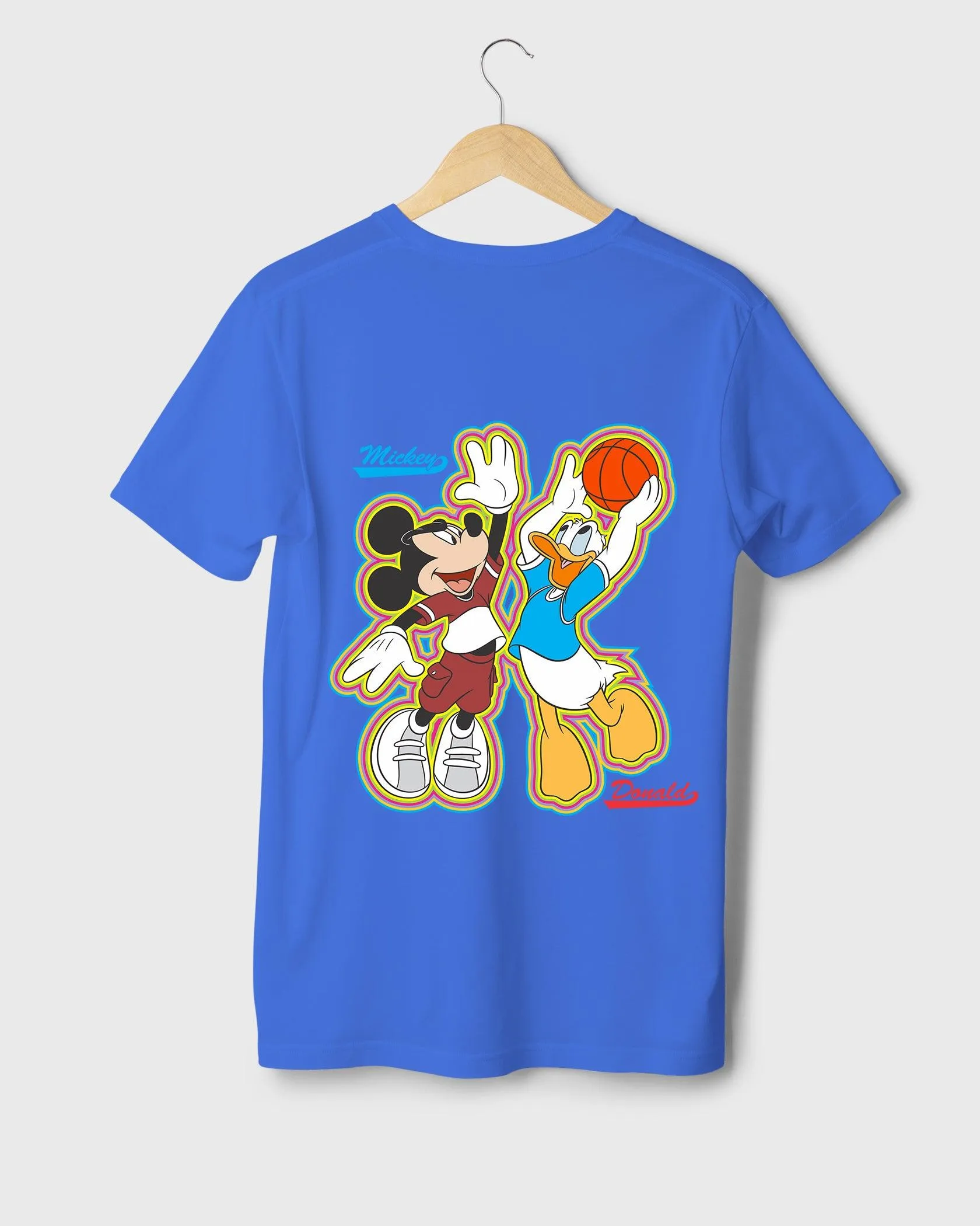 Mens Regular Tshirt Cartoon Disney Micky & Donald
