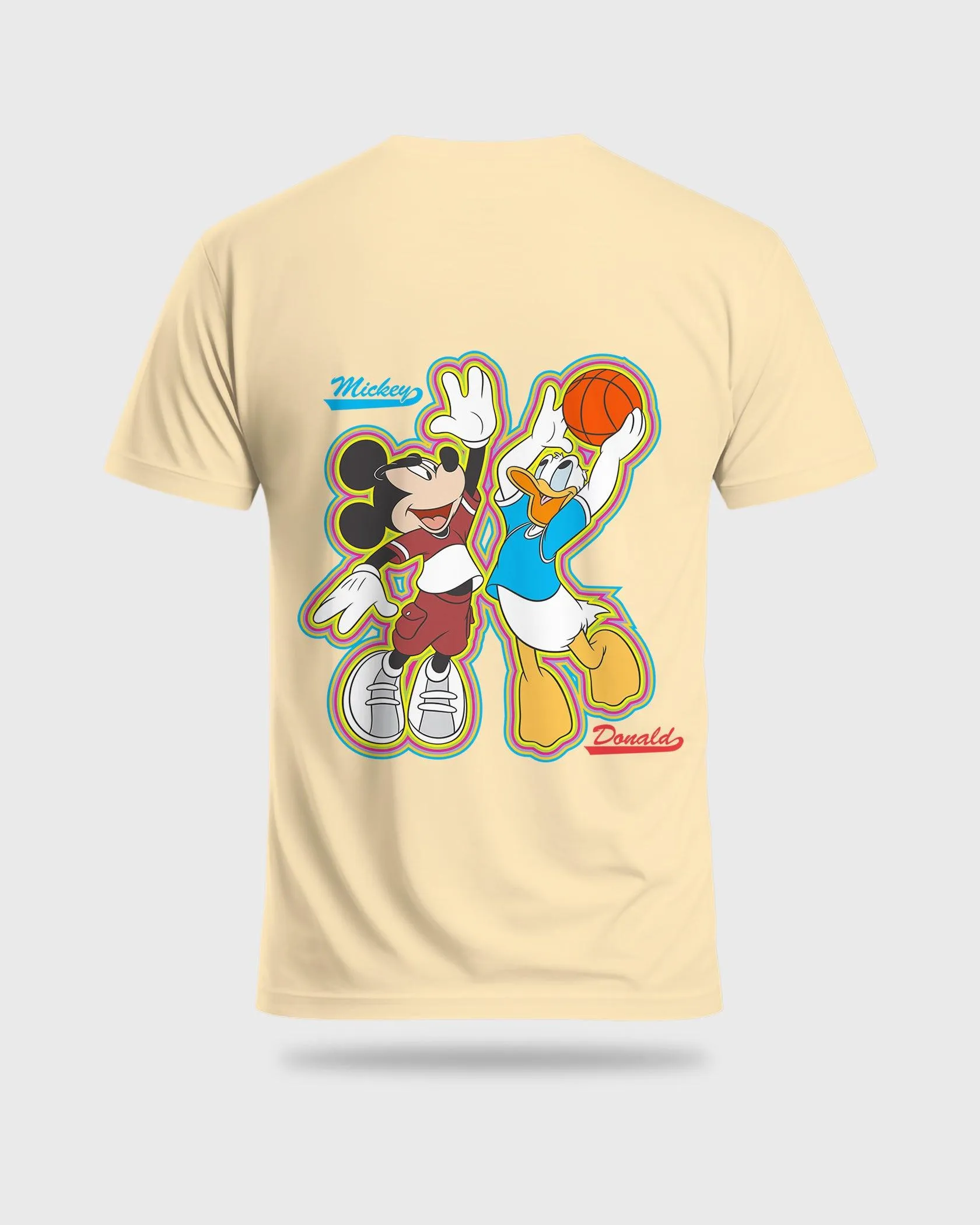 Mens Regular Tshirt Cartoon Disney Micky & Donald