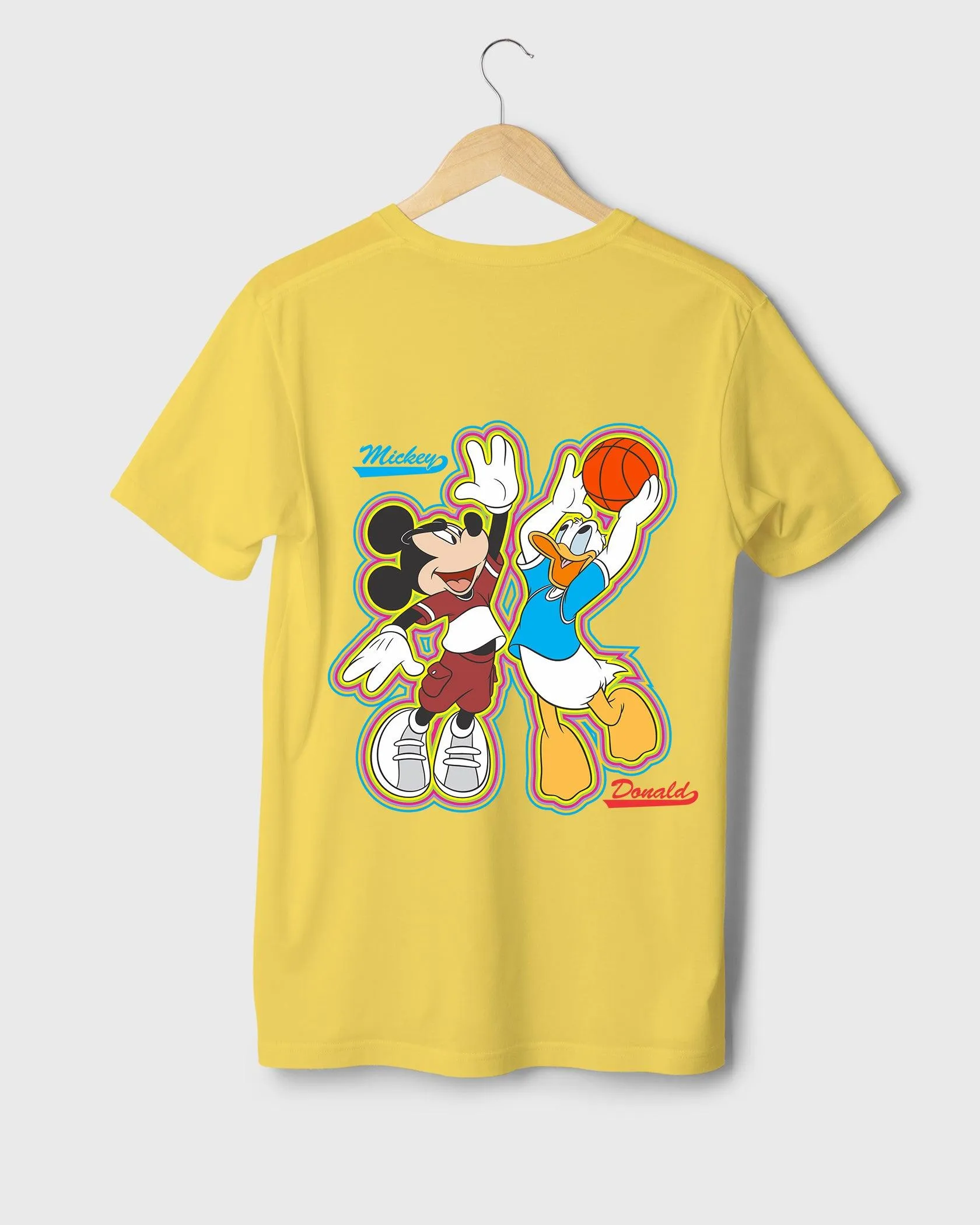 Mens Regular Tshirt Cartoon Disney Micky & Donald