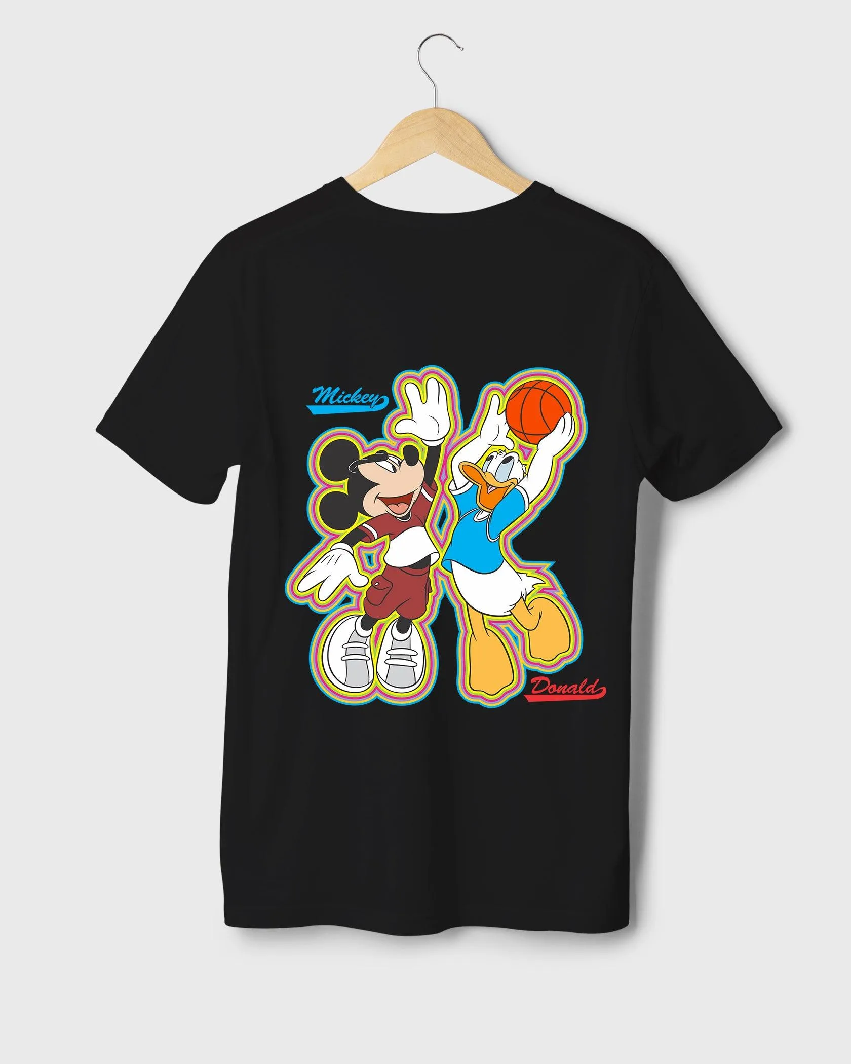Mens Regular Tshirt Cartoon Disney Micky & Donald