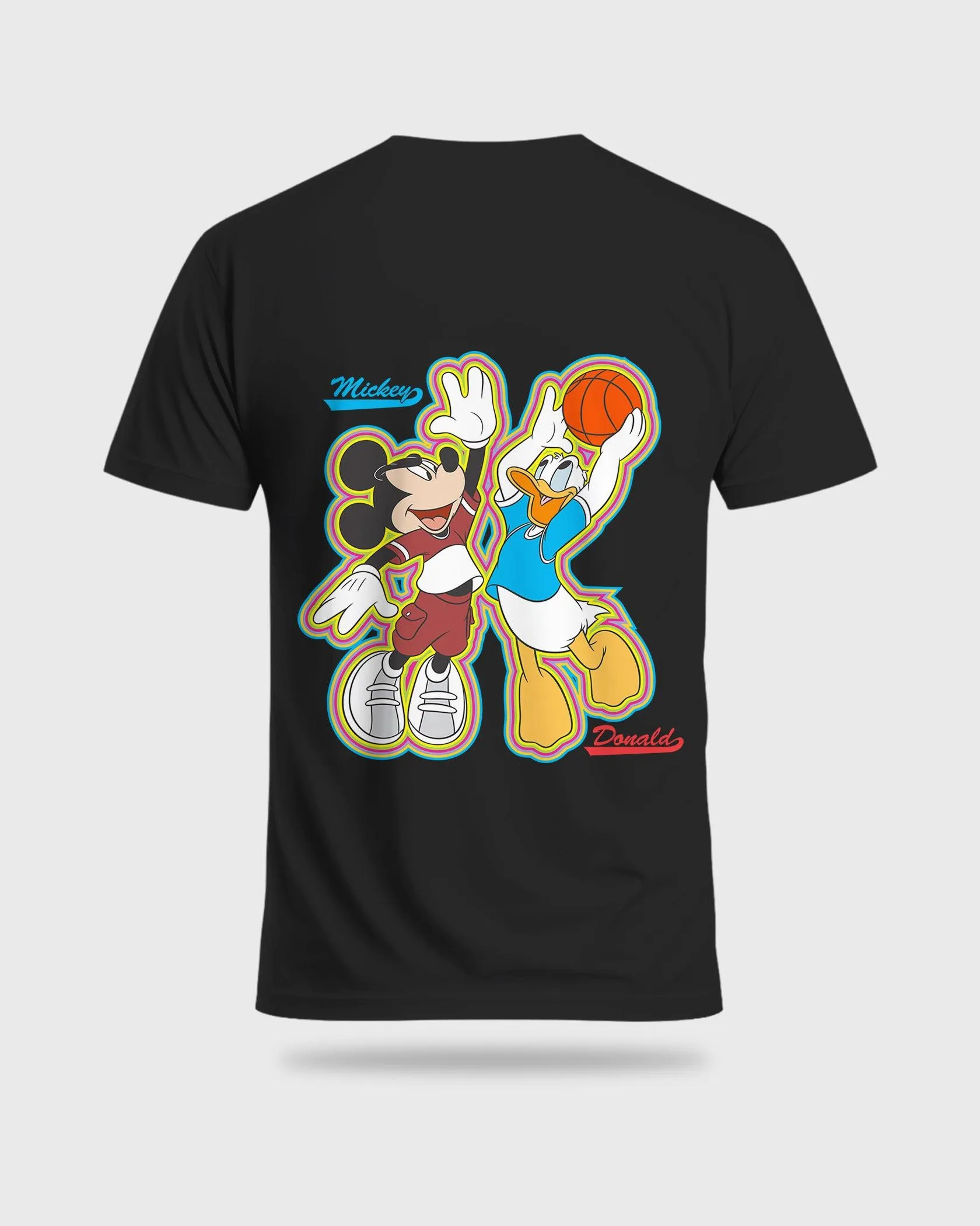 Mens Regular Tshirt Cartoon Disney Micky & Donald