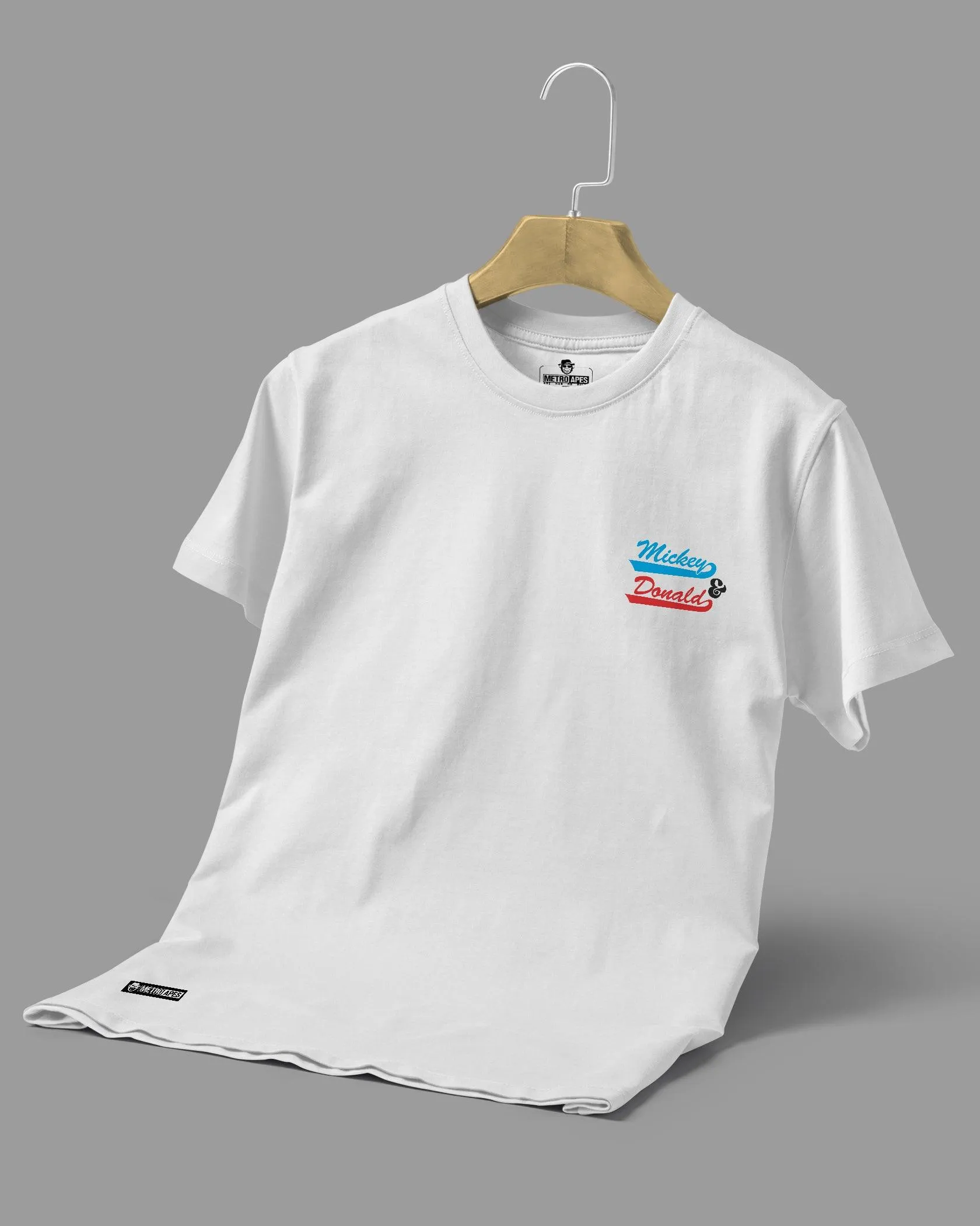 Mens Regular Tshirt Cartoon Disney Micky & Donald