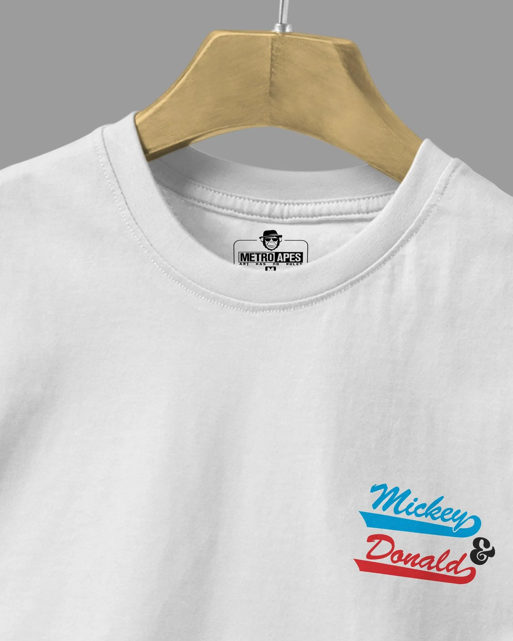 Mens Regular Tshirt Cartoon Disney Micky & Donald