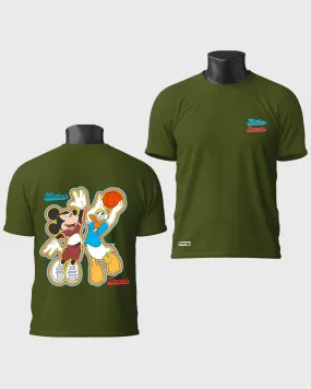 Mens Regular Tshirt Cartoon Disney Micky & Donald