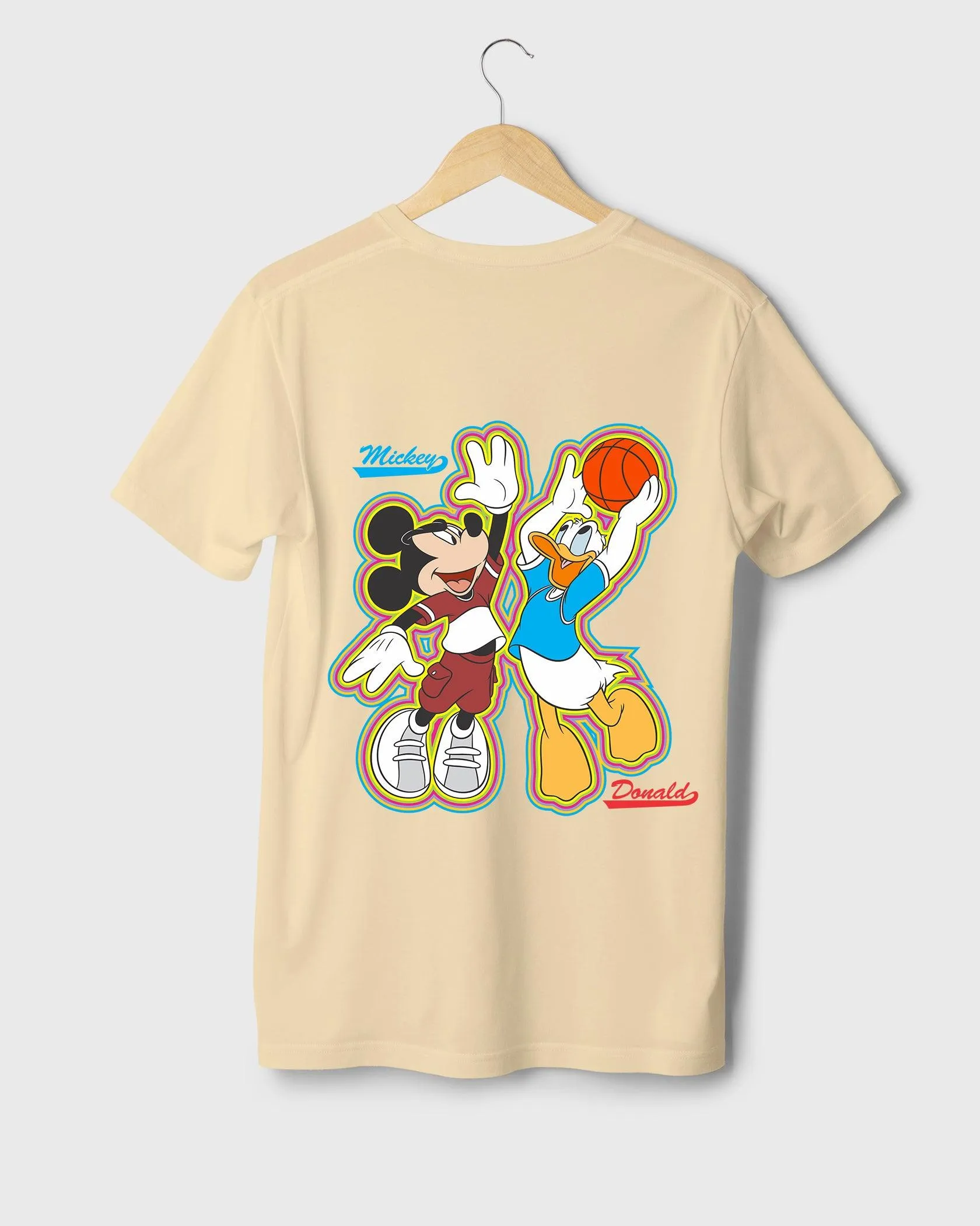 Mens Regular Tshirt Cartoon Disney Micky & Donald
