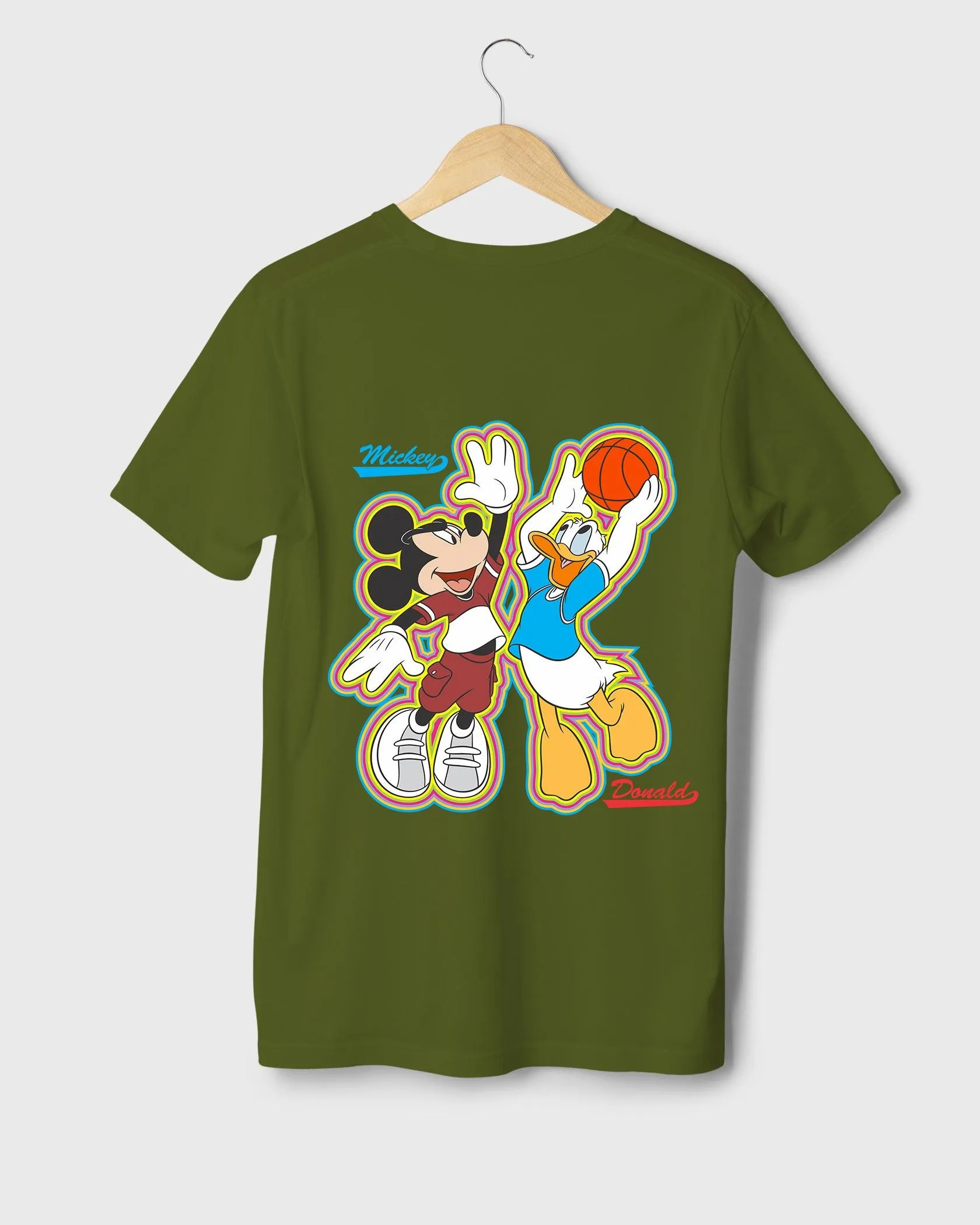 Mens Regular Tshirt Cartoon Disney Micky & Donald