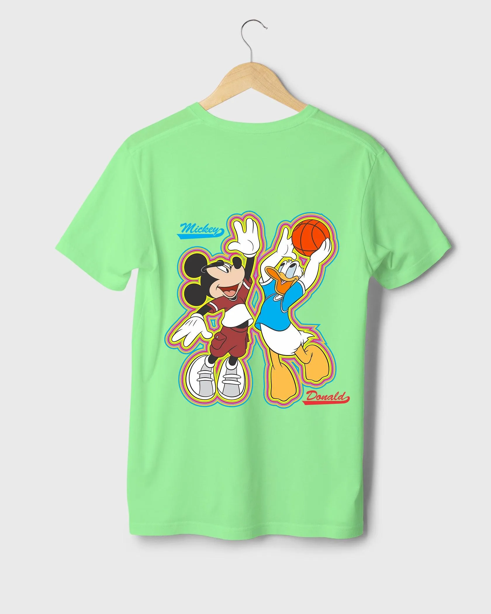 Mens Regular Tshirt Cartoon Disney Micky & Donald