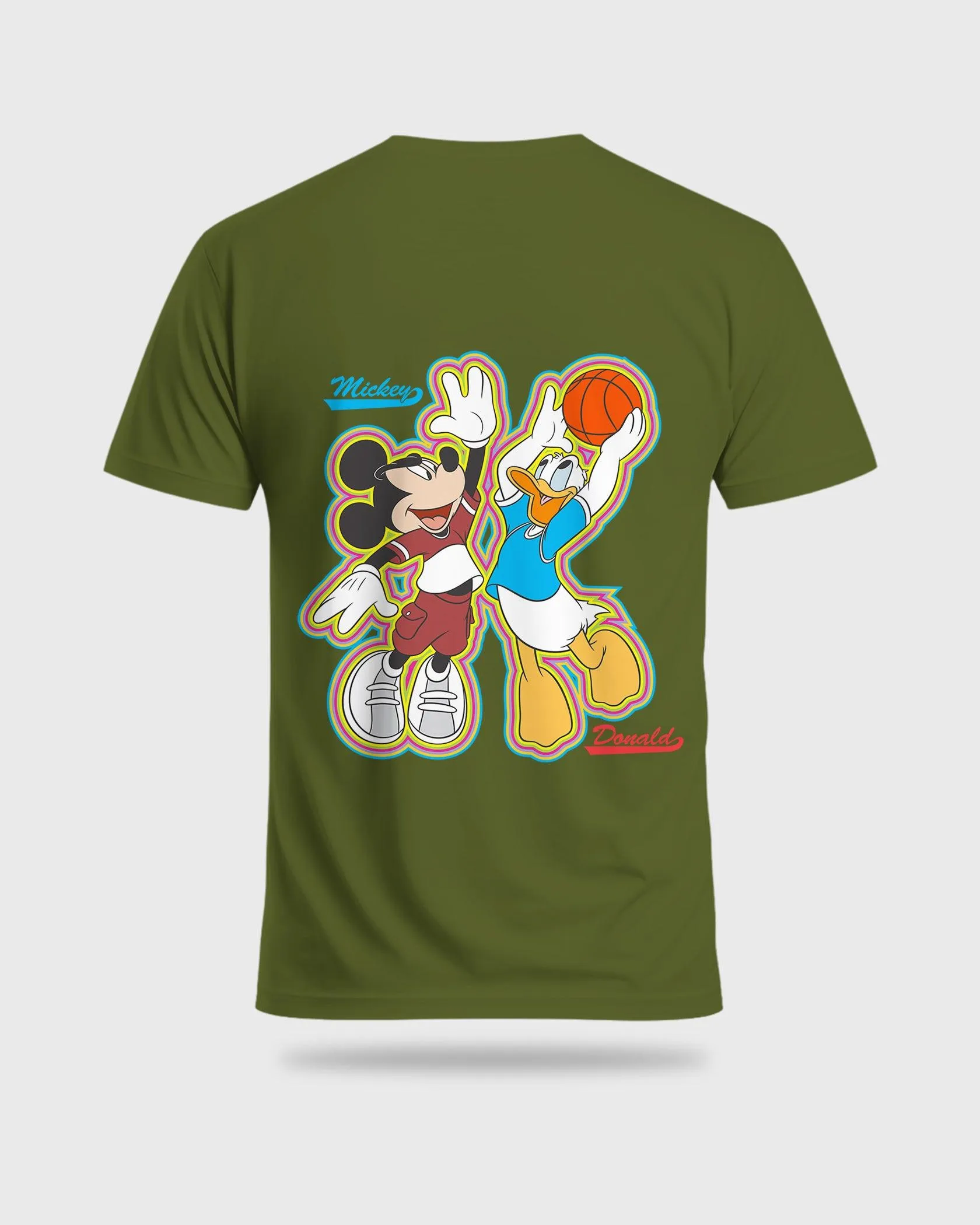 Mens Regular Tshirt Cartoon Disney Micky & Donald