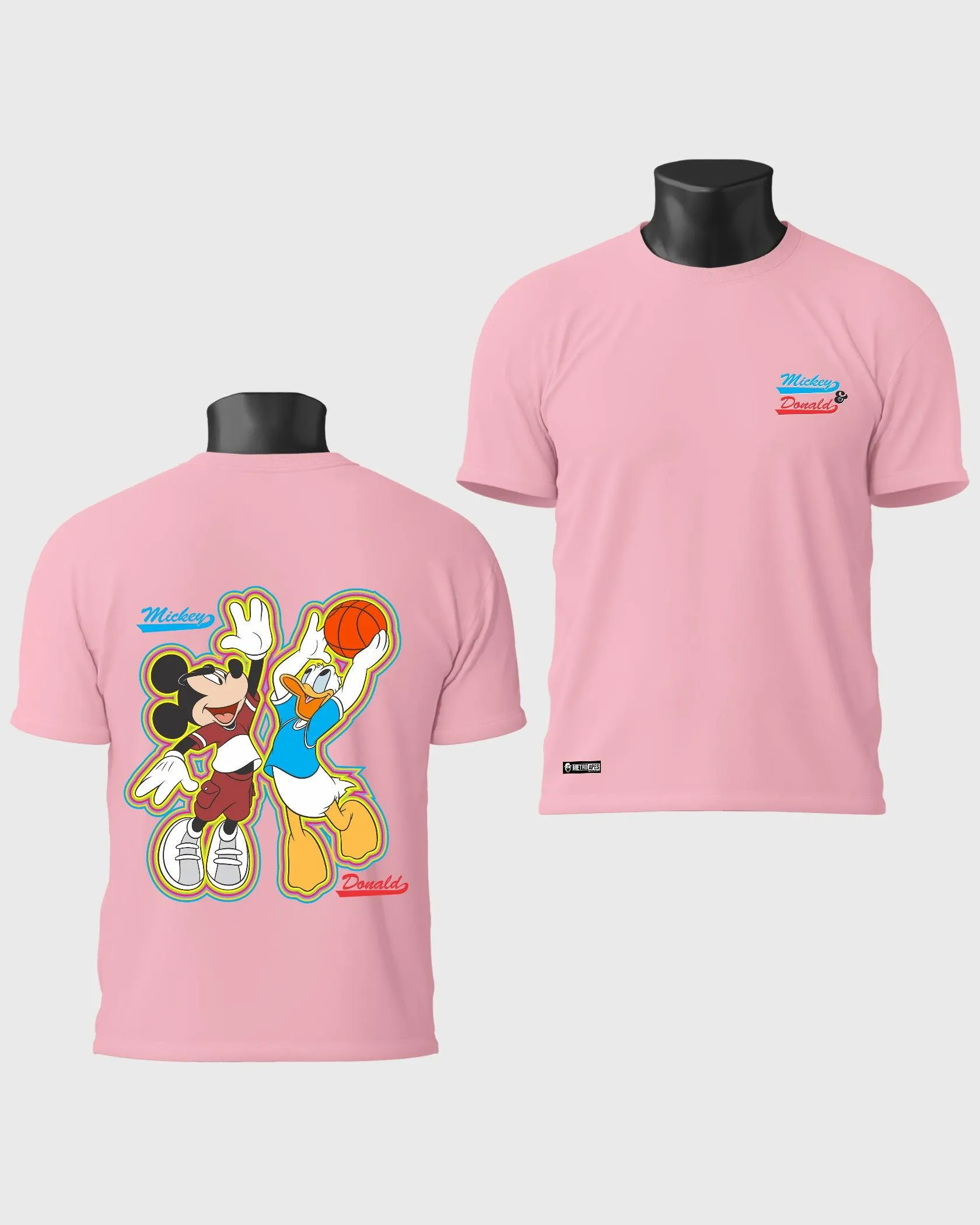 Mens Regular Tshirt Cartoon Disney Micky & Donald