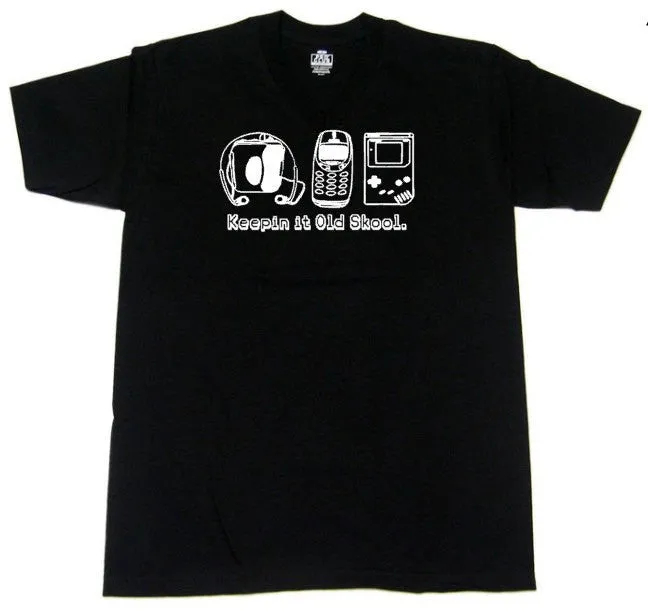Men's Shirt Keepin it Old Skool Shirt, Kickin it Old School, Back to the 90's, Funny Shirt