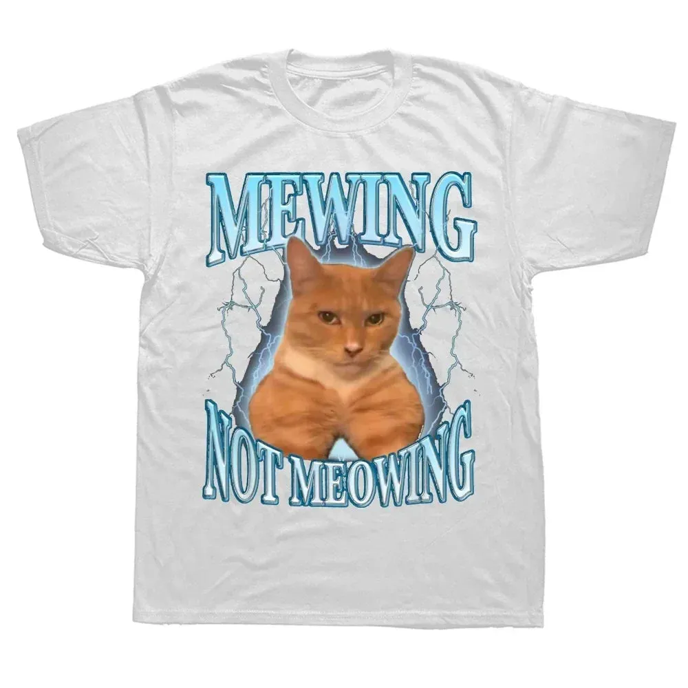 Mewing Not Meowing T Shirt cat t-shirt orange cat t-shirt