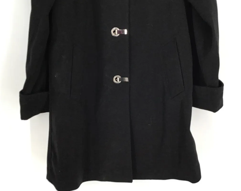 Michael Kors Women's Black Overcoat - Size Medium