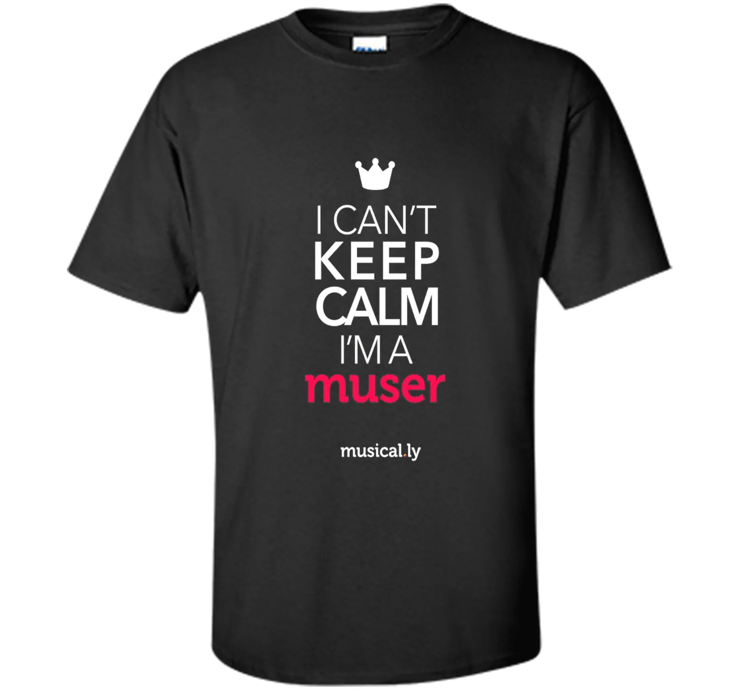 musical.ly keep calm classic T-Shirt (Fitted Cut)