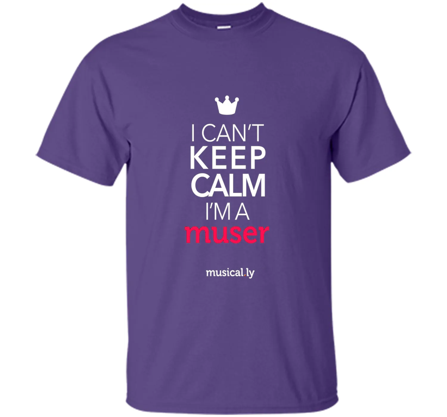 musical.ly keep calm classic T-Shirt (Fitted Cut)