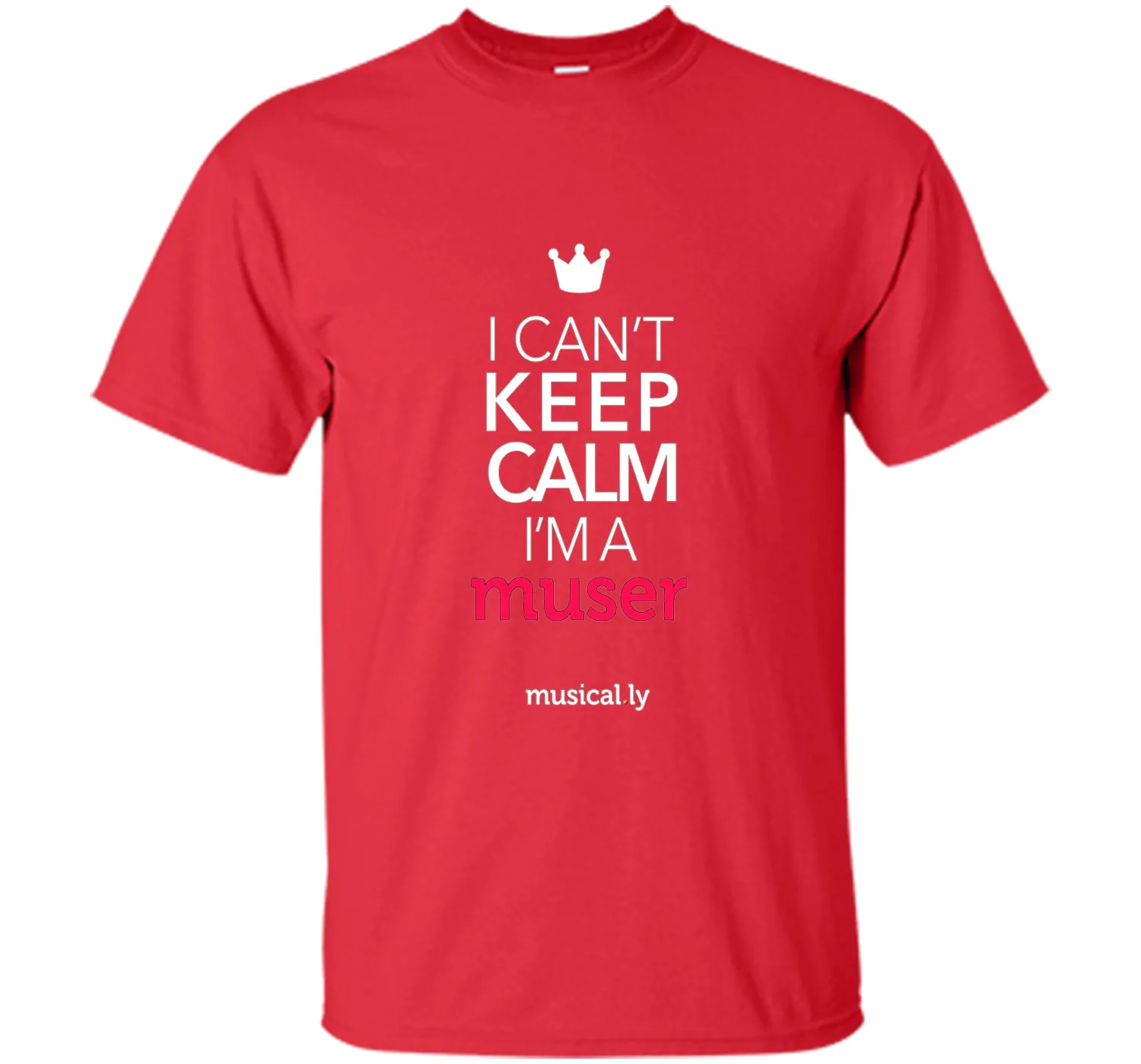 musical.ly keep calm classic T-Shirt (Fitted Cut)