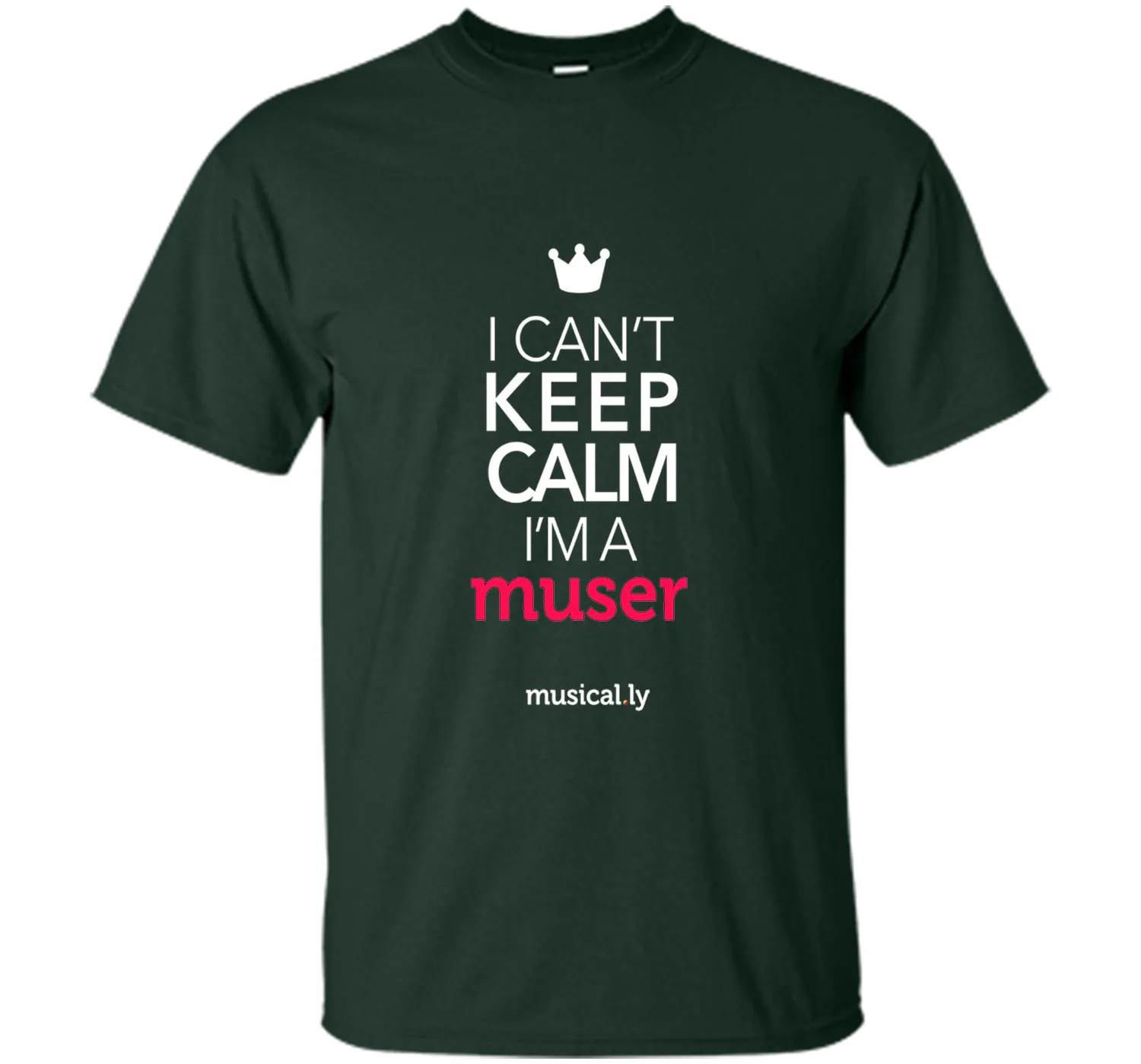 musical.ly keep calm classic T-Shirt (Fitted Cut)