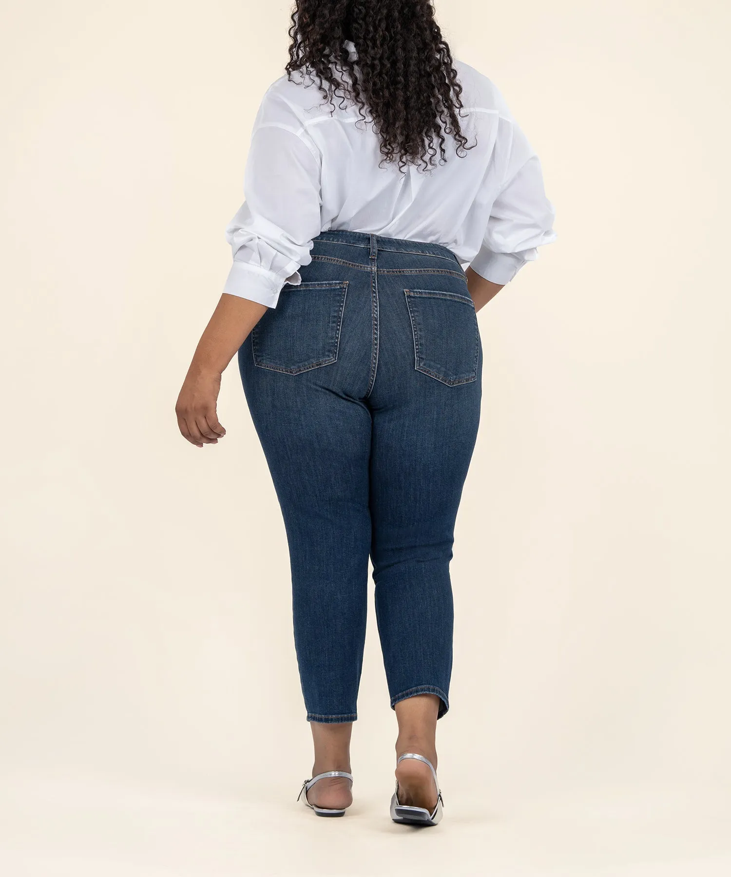 Naomi High Rise Fab Ab Crop Straight Leg, Plus