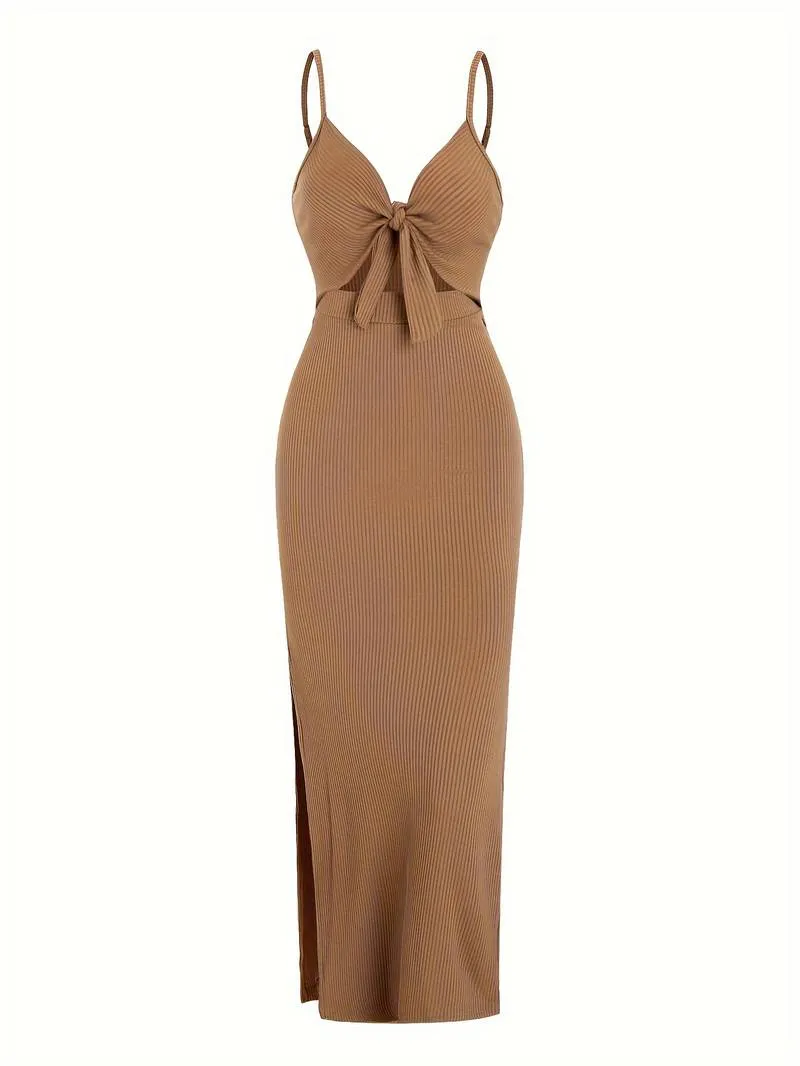 Natalia - Ribbed Maxi Dress