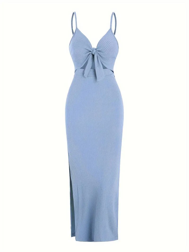 Natalia - Ribbed Maxi Dress
