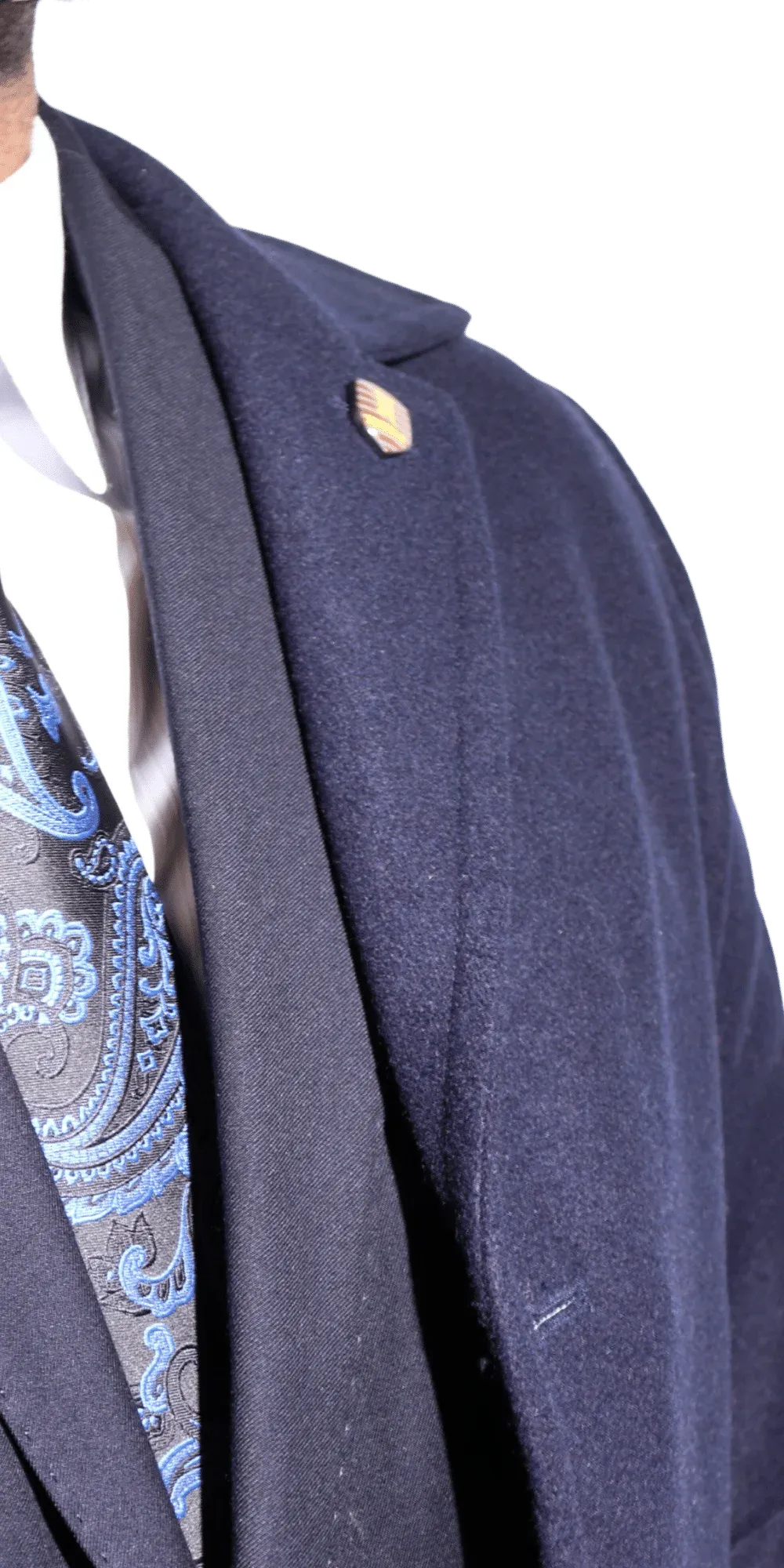 Navada Cashmere Overcoat in Navy