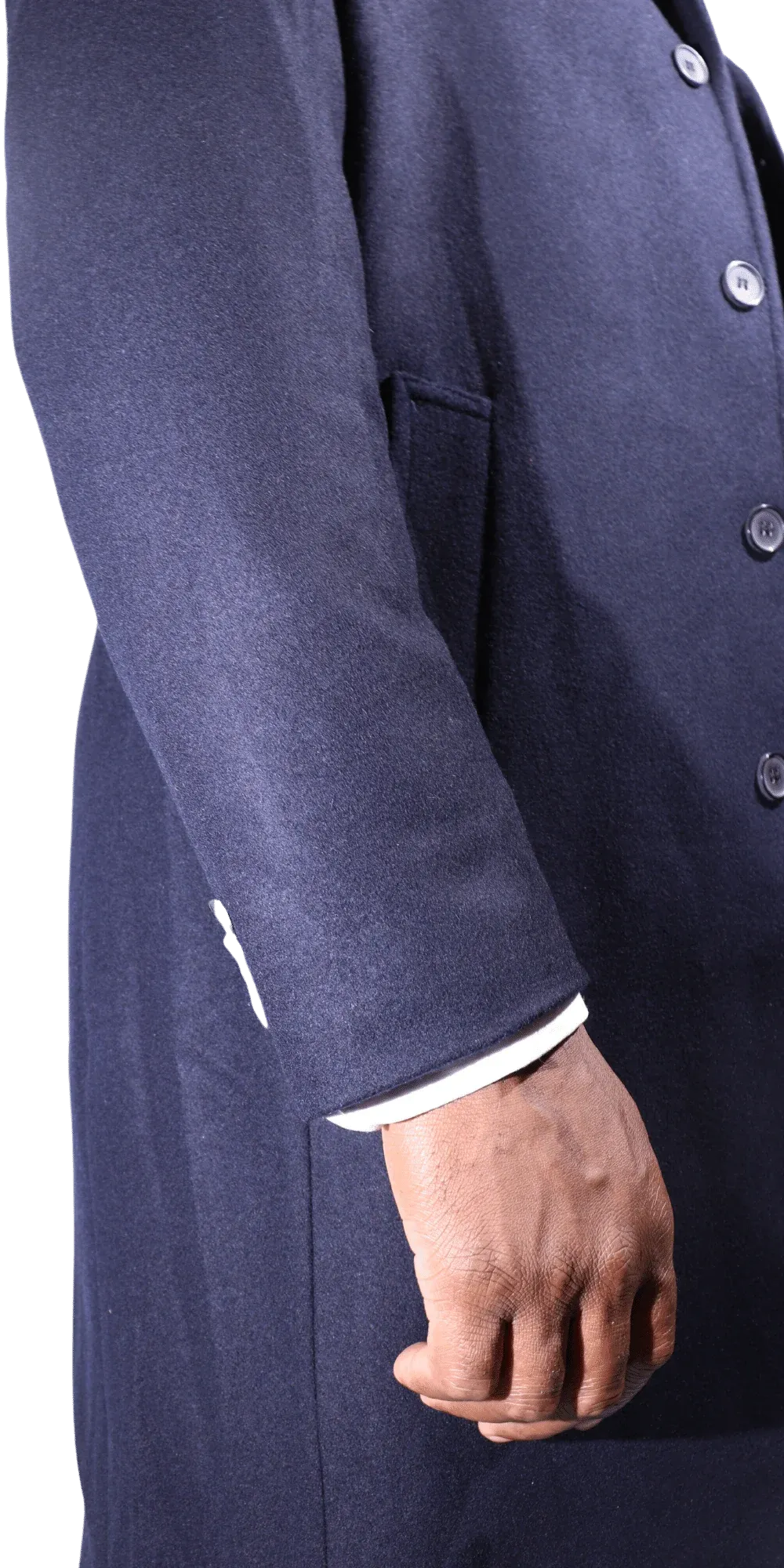 Navada Cashmere Overcoat in Navy