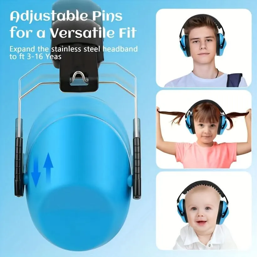 Noise Cancelling Ear Muffs for Kids – 3 Pack Adjustable Hearing Protection for 3  Years