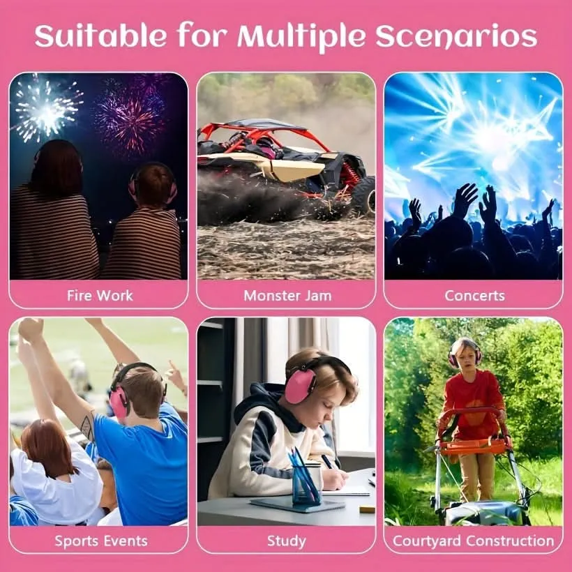 Noise Cancelling Ear Muffs for Kids – 3 Pack Adjustable Hearing Protection for 3  Years