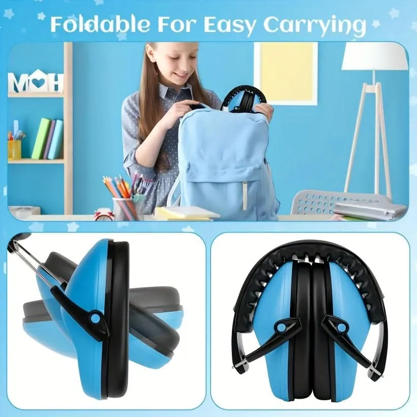 Noise Cancelling Ear Muffs for Kids – 3 Pack Adjustable Hearing Protection for 3  Years