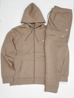 Nwt Polo Ralph Lauren Brown Small Pony Double Knit Sweatsuit